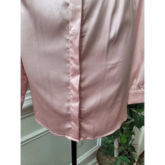 Fashion Nova Shirt Dress Women's Size Large Pink Polyester Long Sleeves - Picture 5 of 13